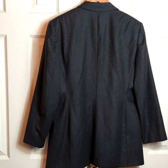 Giorgio Armani Charcoal Gray Wool Blazer Sz 12 - Picture 2 of 5